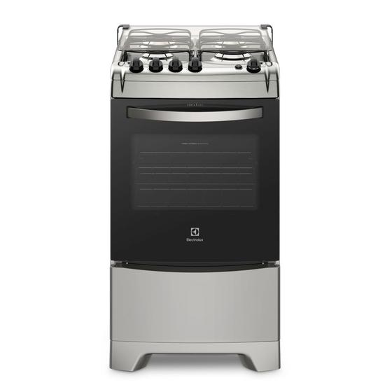 Imagem de Fogão 4 Bocas Electrolux Prata com Vidro Interno Removível (52LXU)