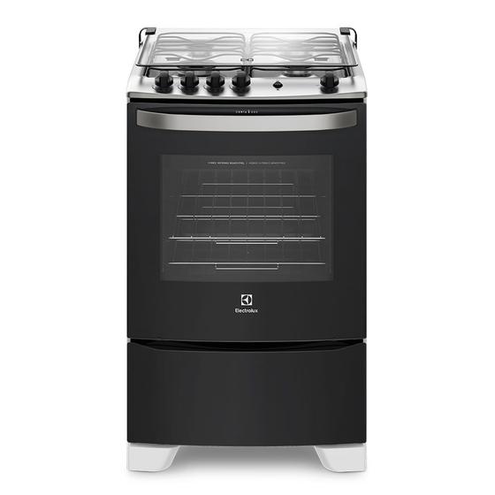 Imagem de Fogão 4 Bocas Electrolux Preto com Porta Full Glass (56LBU)