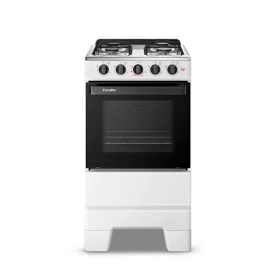 Imagem de Fogão 4 Bocas Esmaltec de Piso Acendimento Manual Mesa Inox Forno 50L Ideal Pop