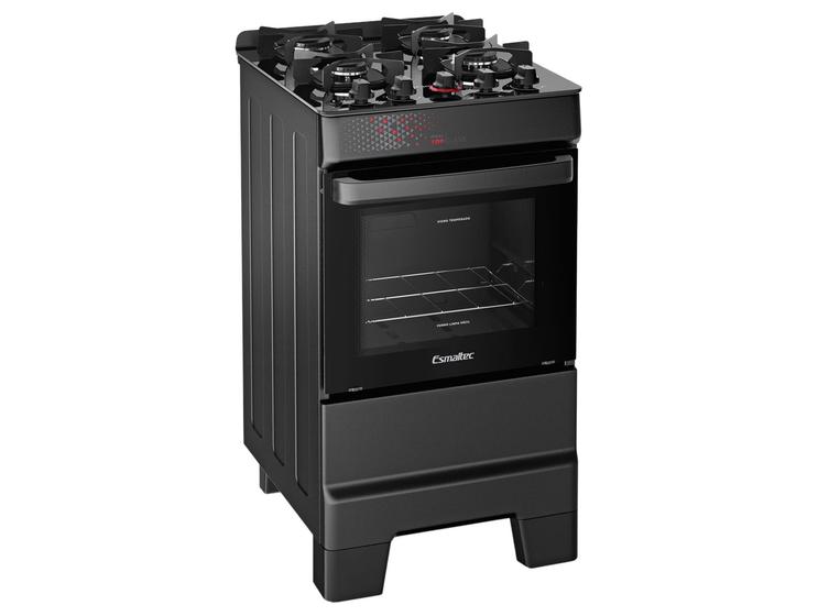 Imagem de Fogão 4 Bocas Esmaltec Preto Mesa de Vidro Esmaltec Ideal Top Glass