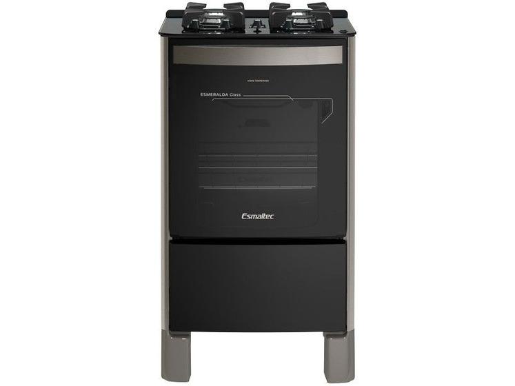 Fogão 4 Bocas Esmaltec Esmeralda Glass Gourmet Preto Mesa em Vidro – Bivolt – 4089