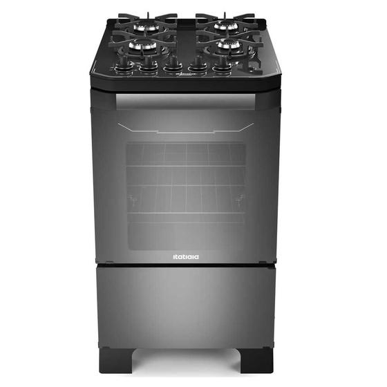 Fogão 4 Bocas Itatiaia Itamaster Prata Mesa em Vidro – Bivolt – 3700000327