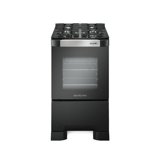 Fogão 4 Bocas Mueller Decorato Vetro G3 Preto Mesa em Vidro – Bivolt – 601230050