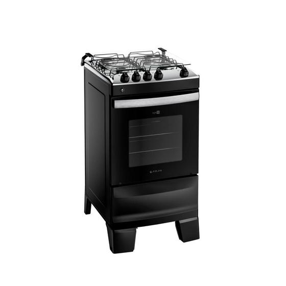 Imagem de Fogão 4 Bocas Preto com Mesa Inox Atlas Agile Up Bivolt