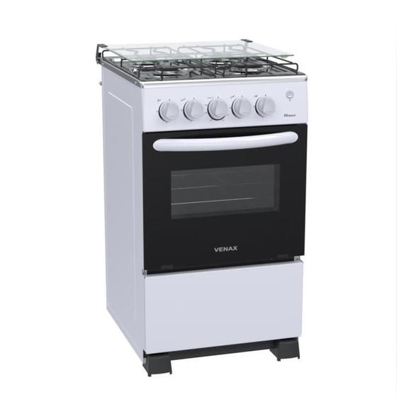 Imagem de Fogao 4 Bocas Venax Picasso Mesa Inox GIIi Branco Gas Glp