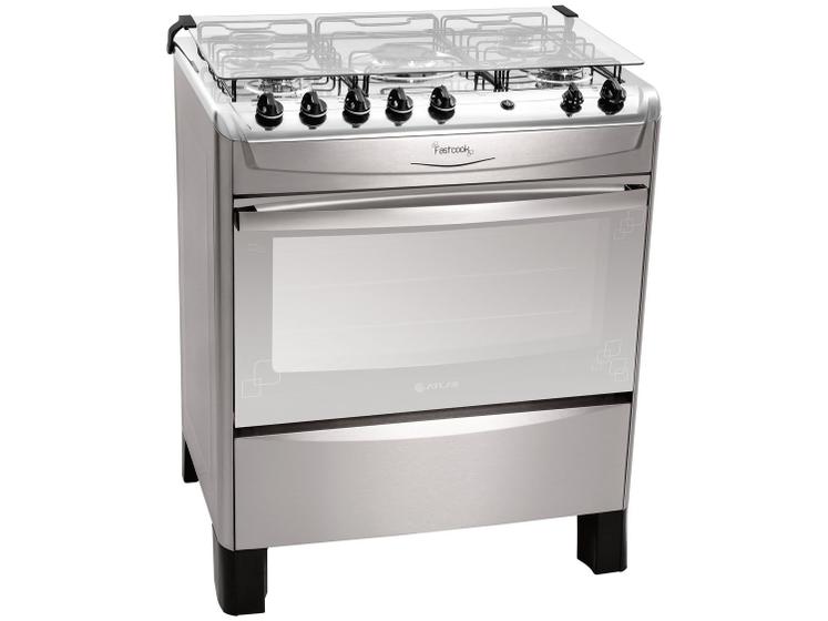 Imagem de Fogão 5 Bocas Atlas Fastcook Inox Timer