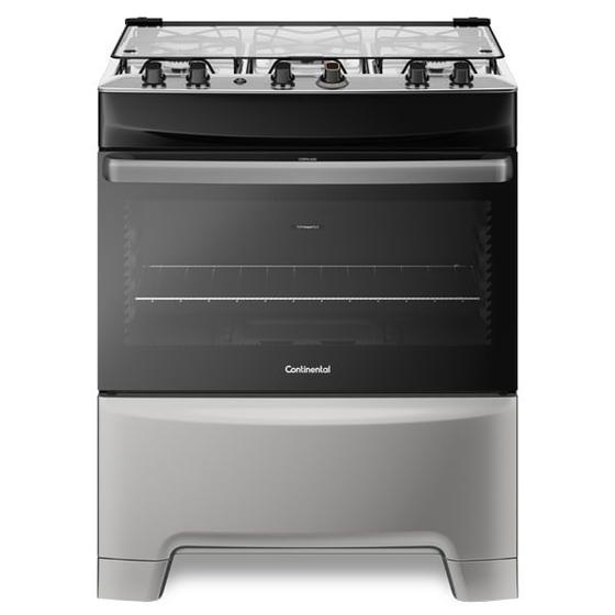 Fogão 5 Bocas Continental Prata Automático com TOPLimpaFácil (FC5IS) Premium Menor preço em Fogão 5 Bocas Continental Prata Automático com TOPLimpaFácil (FC5IS) Premium