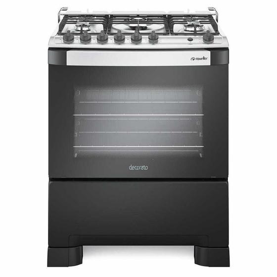 Imagem de  Fogão 5 Bocas Decorato G3 Gourmet Mueller Automático Bivolt - Preto Fosco