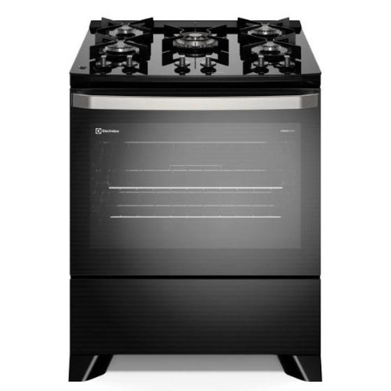 Imagem de Fogão 5 Bocas Electrolux Automático Mesa de Vidro FE5GP Pret