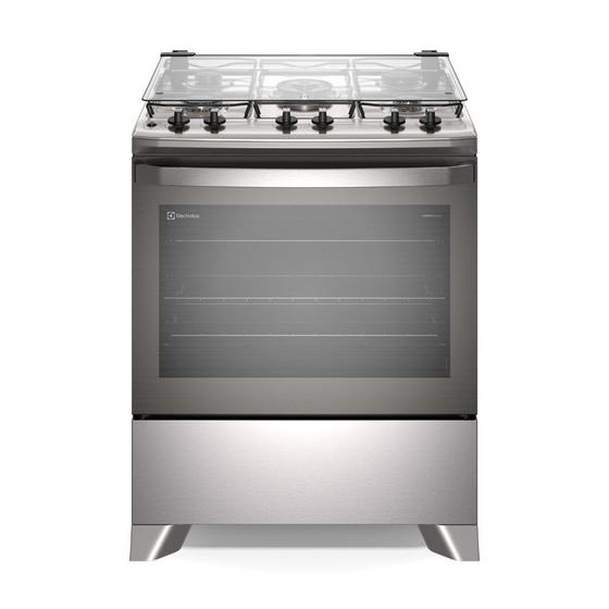 Imagem de Fogão 5 bocas Electrolux Efficient com Mesa Inox PerfectCook e VaporBake (FE5IC)