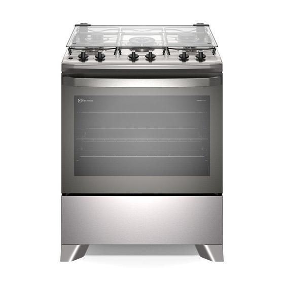 Imagem de Fogão 5 Bocas Electrolux Efficient, PerfectCook e VaporBake, Cinza - FE5IC