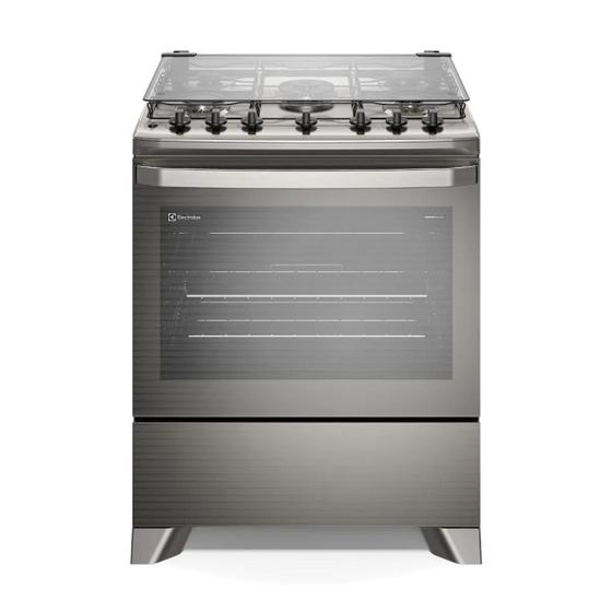 Imagem de Fogão 5 Bocas Electrolux Experience  com Mesa Inox, Timer e PerfectCook Cinza Bivolt Potência do queimador do forno: 2600W