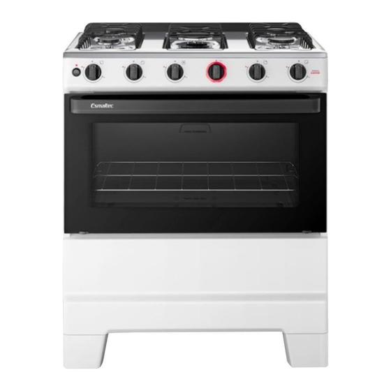 Imagem de Fogão 5 Bocas Esmaltec F5IAB5121 Ideal Super Mesa em Aço Inox Acendimento Automático Branco Bivolt