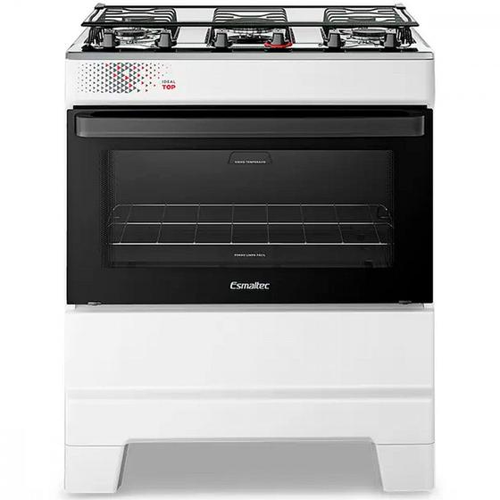 Fogão 5 Bocas Esmaltec Ideal Top Limpa Fácil Branco Inox Bivolt - T5IAB Imagem de Fogão 5 Bocas Esmaltec Ideal Top Limpa Fácil Branco Inox Bivolt - T5IAB