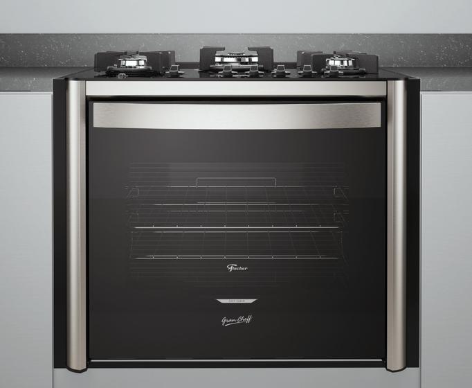 Imagem de Fogão 5 Bocas Fischer de Embutir Gran Cheff 28550-65542 Inox 110V