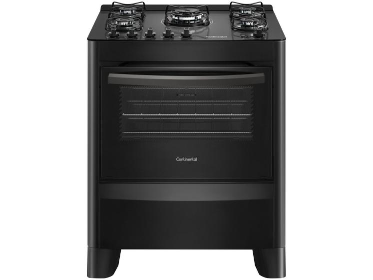 Menor preço em Fogão 5 Bocas Mesa de Vidro Continental Preto