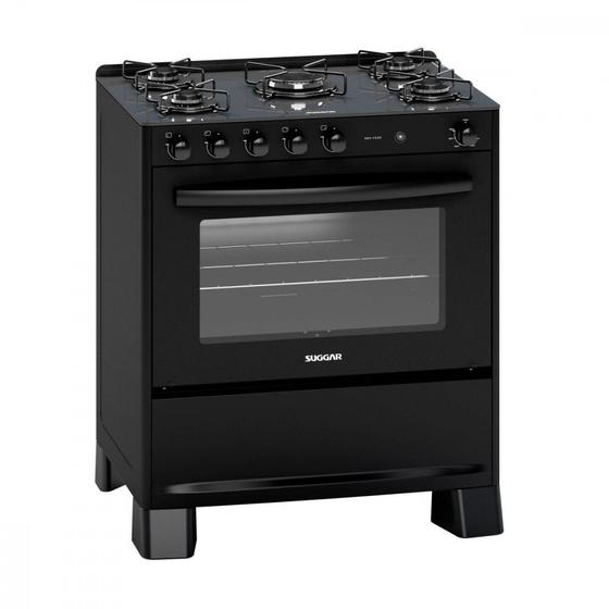 Imagem de Fogão 5 Bocas Neo Cook Mesa de Vidro Bivolt Preto Suggar