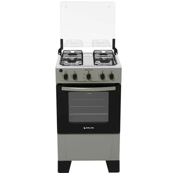 Fogão 4 Bocas Atlas Mônaco Plus Titanium Inox – Bivolt – 300000770