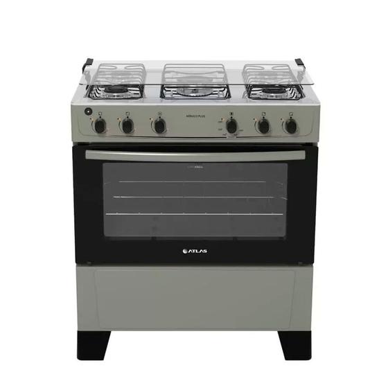 Fogão 5 Bocas Atlas Mônaco Plus Titanium Inox - Bivolt - 300000771