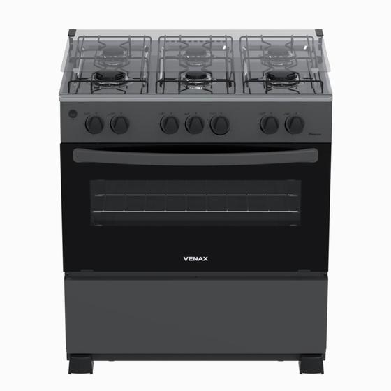 Fogao a Gas 6 Bocas Venax Picasso GIII Grafite Imagem de Fogao a Gas 6 Bocas Venax Picasso GIII Grafite