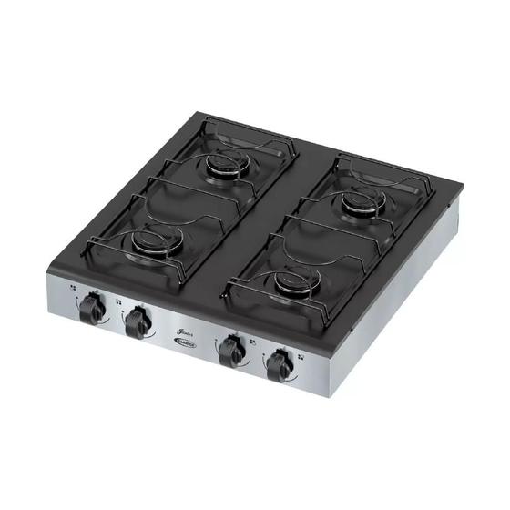 Imagem de Fogão à Gás Clarice Junior 4B Mesa Preto  Manual-Inox 