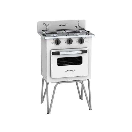 Fogão A Gás Gemini 2 Boca Vetro Branco Glp Venax Menor preço em Fogão A Gás Gemini 2 Boca Vetro Branco Glp Venax