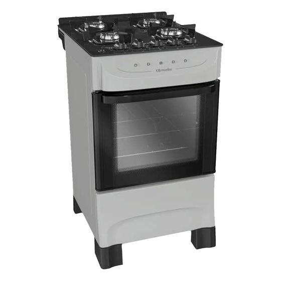 Fogão a Gas Mueller MFV4BB 4 Bocas Mesa de Vidro Titanium Fosco-Bivolt Menor preço em Fogão a Gas Mueller MFV4BB 4 Bocas Mesa de Vidro Titanium Fosco-Bivolt