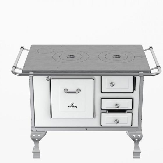 Fogão a lenha 2 Bocas Marumby NR 1 Saída Chaminé Esquerda - Petrycoski Imagem de Fogão a lenha 2 Bocas Marumby NR 1 Saída Chaminé Esquerda