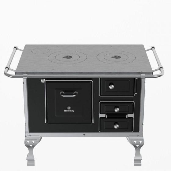 Fogão A Lenha 2 Bocas Marumby Nr 1 Saída Chaminé Esquerda Preto - PETRYCOSKI Imagem de Fogão A Lenha 2 Bocas Marumby Nr 1 Saída Chaminé Esquerda Preto