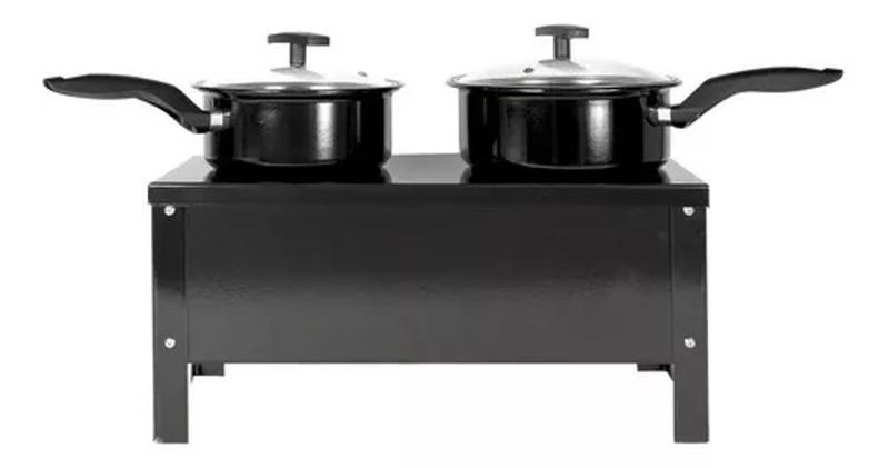 Fogão A Lenha E Carvão 2 Bocas Portátil - royale Imagem de Fogão A Lenha E Carvão 2 Bocas Portátil