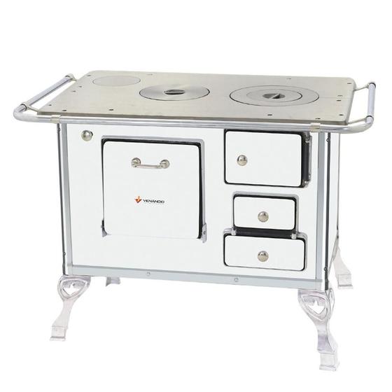 Fogão a Lenha Tradicional Venâncio 01 Branco Menor preço em Fogão a Lenha Tradicional Venâncio 01 Branco