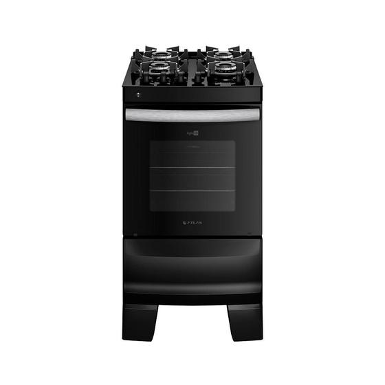 Fogão Atlas 4 Bocas Agile Up Com Mesa de Vidro Preto - Bivolt Menor preço em Fogão Atlas 4 Bocas Agile Up Com Mesa de Vidro Preto - Bivolt
