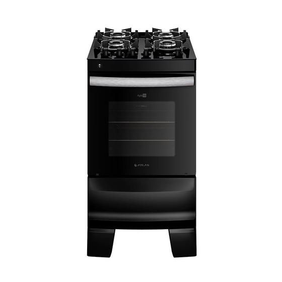 Imagem de Fogão Atlas Agile Up Glass 4 Bocas Acendimento Automático Preto