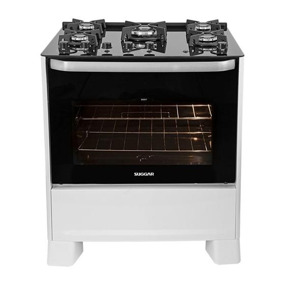 Fogão 5 Bocas Suggar Best Glass Branco Mesa em Vidro - Bivolt - Fgvbg510br Fogão 5 Bocas Suggar Best Glass Branco Mesa em Vidro - Bivolt - Fgvbg510br