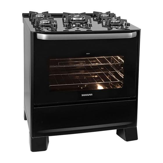 Fogão 5 Bocas Suggar Best Glass Preto Mesa em Vidro - Bivolt - Fgvbg510pt Fogão 5 Bocas Suggar Best Glass Preto Mesa em Vidro - Bivolt - Fgvbg510pt