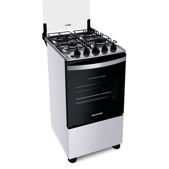 Imagem de Fogão Brastemp 4 Bocas Branco com dupla chama e grades individuais - BFO4EBB