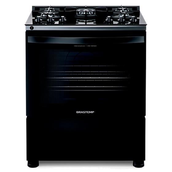 Menor preço em Fogão Brastemp 5 Bocas Preto com Turbo Chama com Mesa de Vidro - BFS5VCE