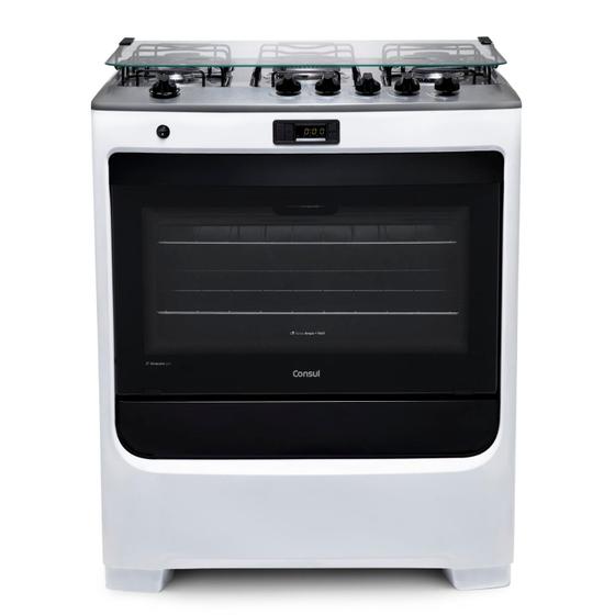 Imagem de Fogão Consul 5 bocas branco com duplachama e timer digital - CFS5QAB
