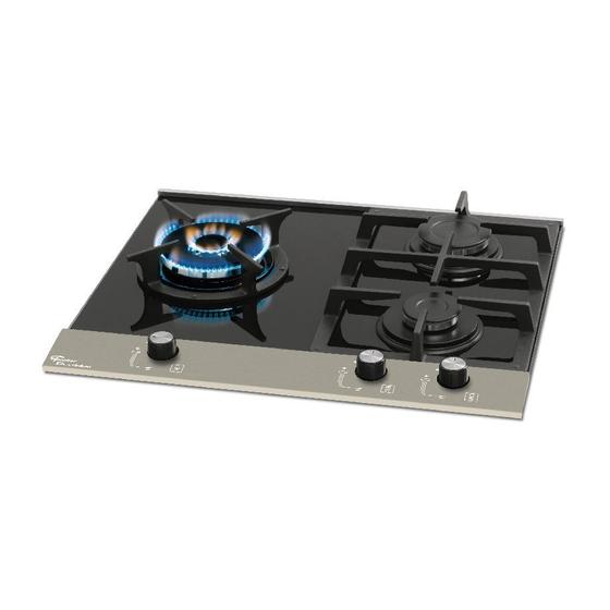 Fogão Cooktop 3Q Platinium Fischer Menor preço em Fogão Cooktop 3Q Platinium Fischer