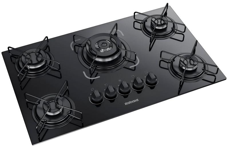 Imagem de Fogão Cooktop 5 Bocas à Gás Itatiaia Essencial Tripla Chama 127v / 220v