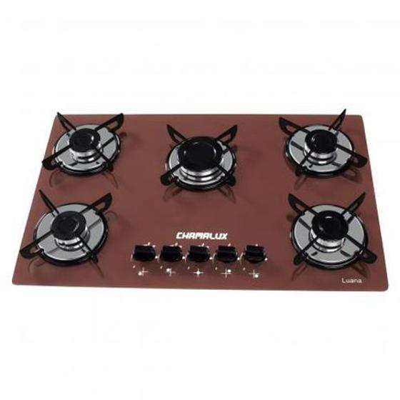 Imagem de Fogão Cooktop 5 Bocas Chamalux Tripla Chama Premium Bivolt