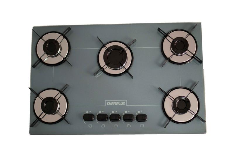 Cooktop 5 Bocas Chamalux Prata - Ultra Chama - Gás Bivolt Cooktop 5 Bocas Chamalux Prata - Ultra Chama - Gás Bivolt
