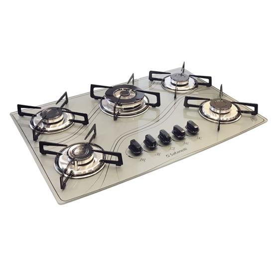 Cooktop 5 Bocas Safanelli Cinza - Tripla Chama - Gás Bivolt Cooktop 5 Bocas Safanelli Cinza - Tripla Chama - Gás Bivolt