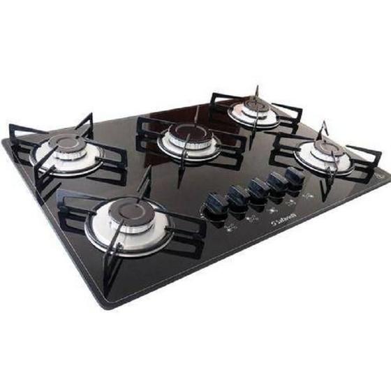 Fogão Cooktop 5Q Preto Semplice Safanelli Bivolt Menor preço em Fogão Cooktop 5Q Preto Semplice Safanelli Bivolt