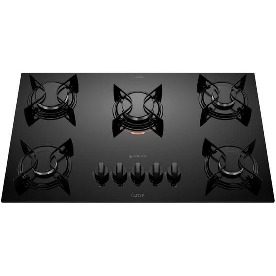 Imagem de Fogão Cooktop Atlas U Top Superautomático Vidro Temperado - 5 Bocas