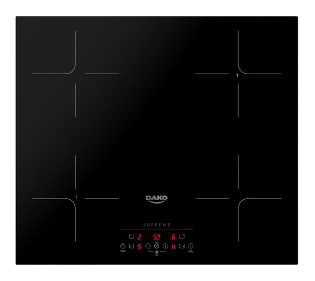 Imagem de Fogão Cooktop De Indução 4 Bocas Dako Supreme Preto 220v