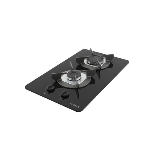 Imagem de Fogão Cooktop Elétrico 2 Bocas Inox Mesa Em Vidro Safe Fogatti