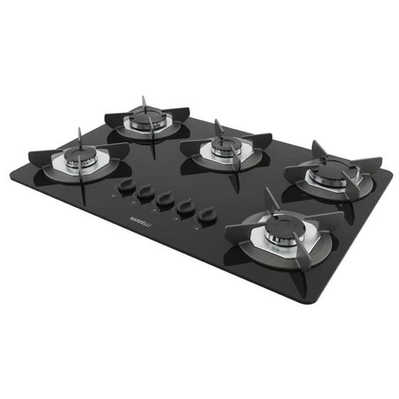 Fogão Cooktop Elétrico 5 Bocas Inox Mesa Em Vidro Safe Nardelli Imagem de Fogão Cooktop Elétrico 5 Bocas Inox Mesa Em Vidro Safe Nardelli