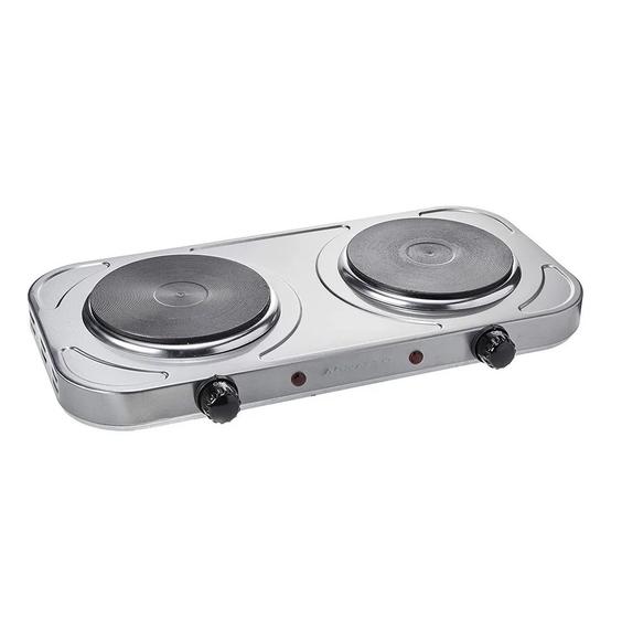 Fogão Cooktop Elétrico Inox 2 Bocas Mesa Portátil Agratto 127V