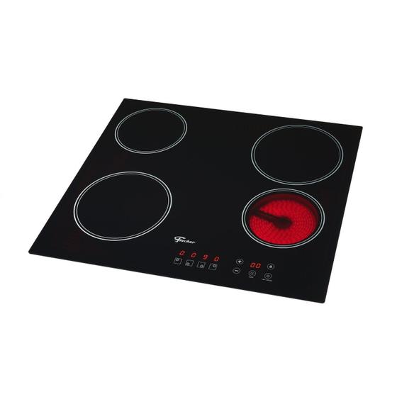 Fogão Cooktop Fischer 4Q Elétrico Mesa Vitrocerâmica Touch 220V